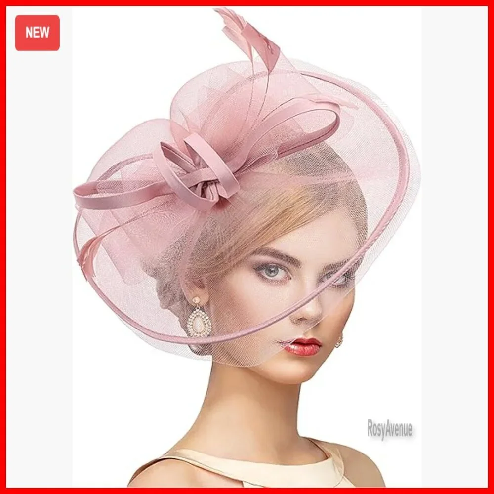 Derby Tea Party Hat with Hairpin for Women Prom Events Renaissance
